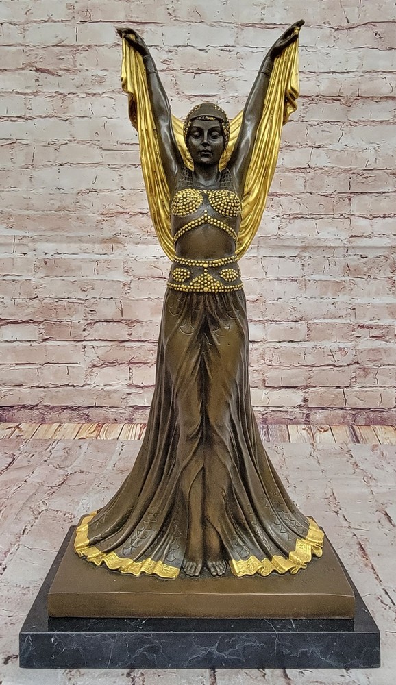 GIA CHIPARUS SOLID BRONZE SCULPTURE. ABSTRACT ART DECO NOUVEAU PICASSO DALI ART