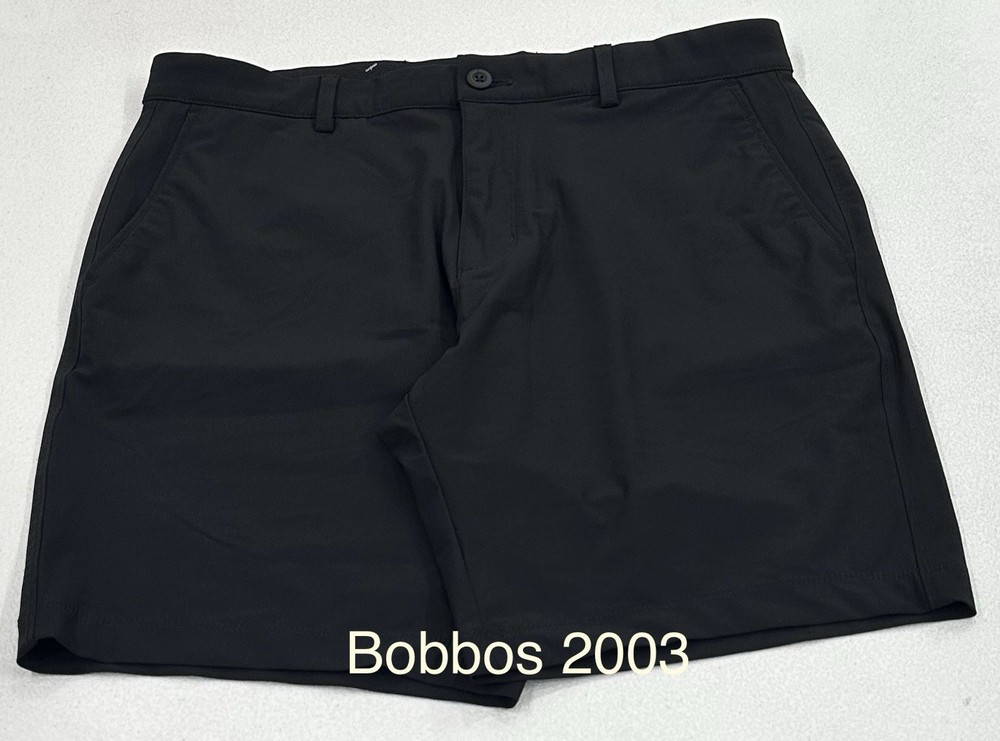 Greg Norman Men's Stretch Shorts, Black, Size 32