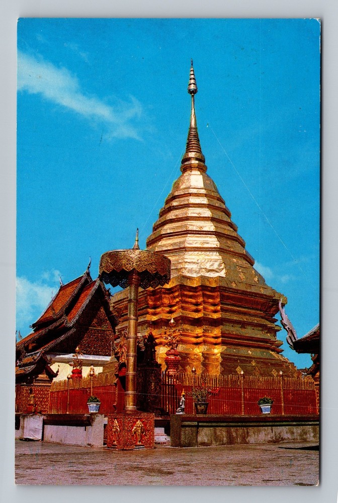 Thailand- Chiang Mai Wat Phrathat Doi Suthep Standard Post PC Vintage Postcard