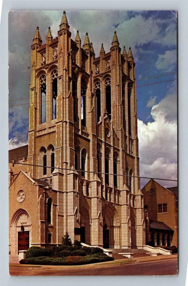 Fort Worth TX, First Methodist Church, The Towers, Texas Vintage Postcard