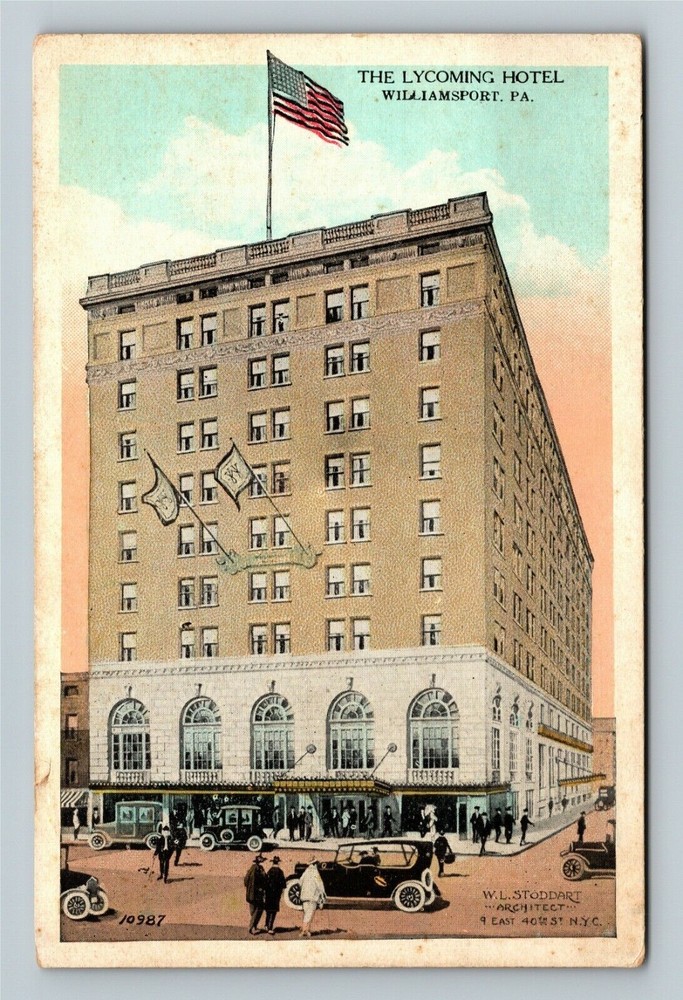 Williamsport PA-Pennsylvania, The Lycoming Hotel Vintage Souvenir Postcard