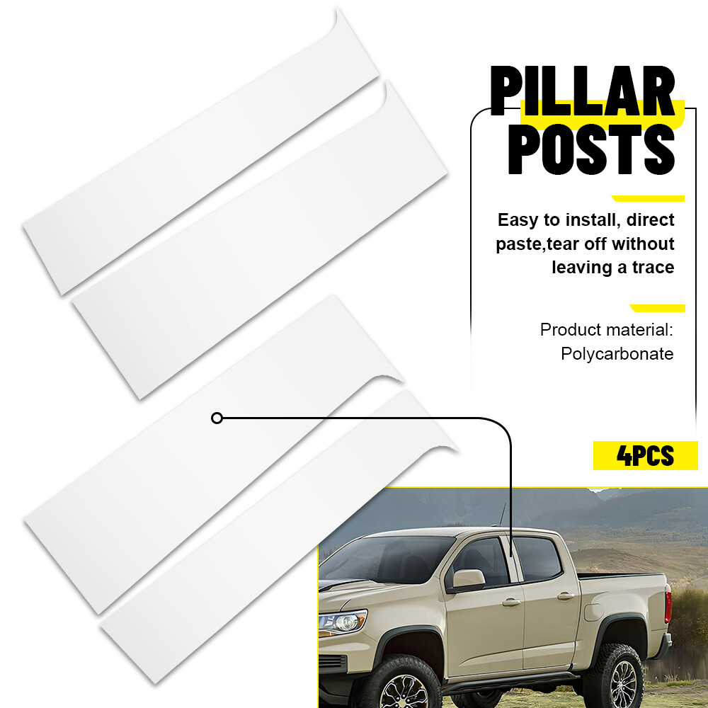 4PCS Chrome Pillar Post Trim For Chevy Colorado GMC Canyon 2014-22 Accessories M