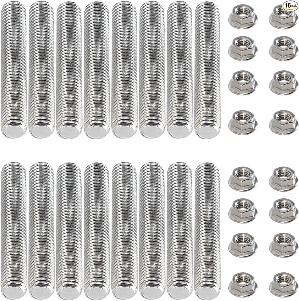 *1.25 Studs Kit Exhaust Studs and Nuts Kit Compatible with 4.6L 5.4L Studs and N