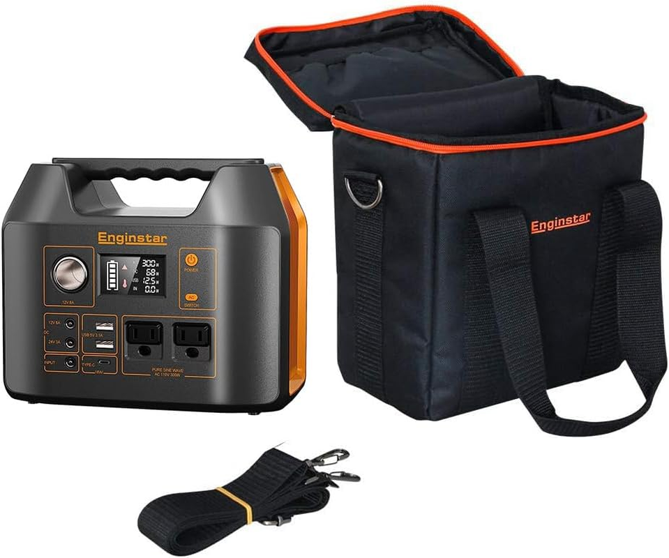 Power Station 300W Bundle W/Carrying Bag 296Wh Portable Solar Generator Bundle W