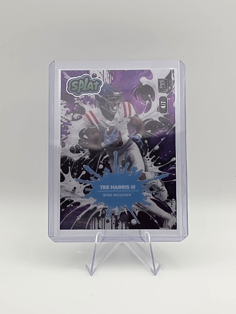 2025 Wild Card Splat Tre Harris III ROOKIE RC #4/7 Purple Parallel Chargers