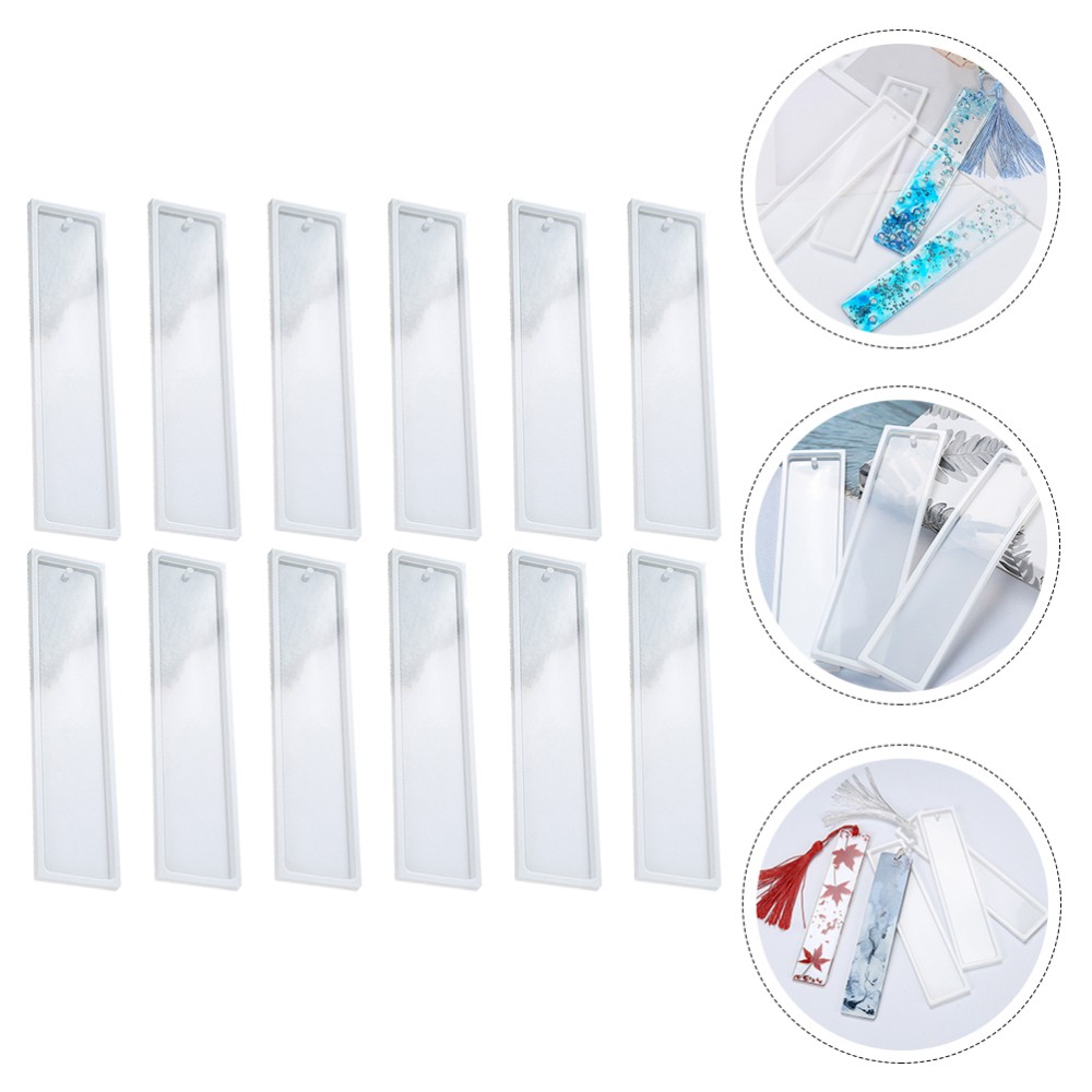 12-Piece Bookmark Mold Set for Resin Jewelry and Epoxy Crafts