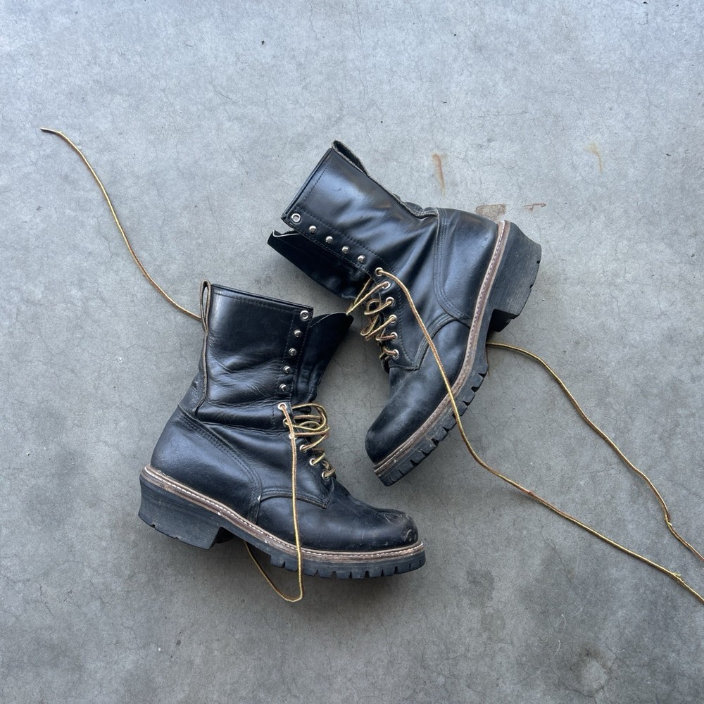 Vintage Red Wing 2218 Steel Toe Logger Leather Work Boots Size 10.5 Mens