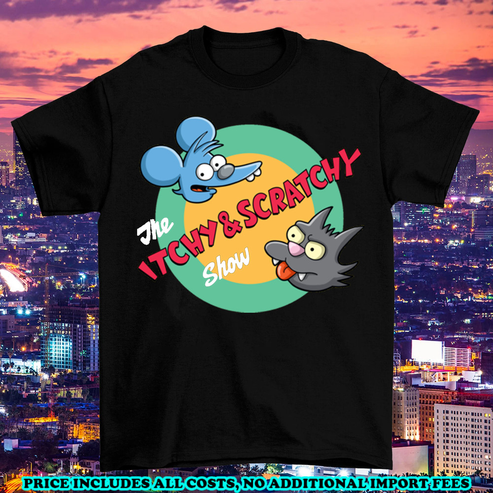 The Itchy and Scratchy Show Logo T-shirt S to 5XL BA363 FREE SHIPPING