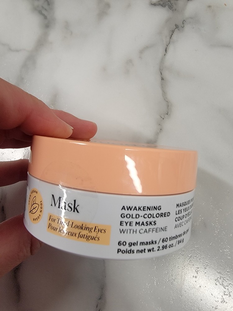 Arbonne Awakening Gold Eye Masks with Caffeine 60 Gel Pads for Brightening