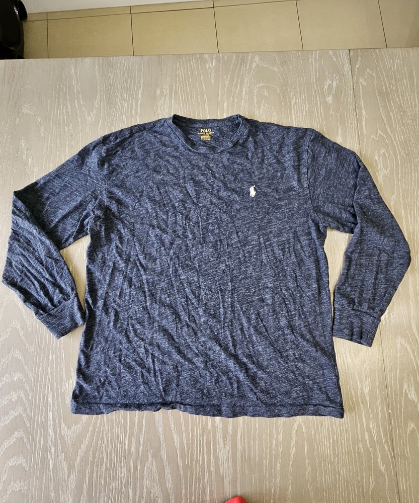 Ralph Lauren Polo Long Sleeve T-Shirt Charcoal Size Medium