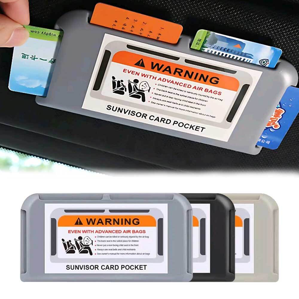 Car Card Clip Sun Visor Organizer Auto Temporary Parking Card Holder Accessories
