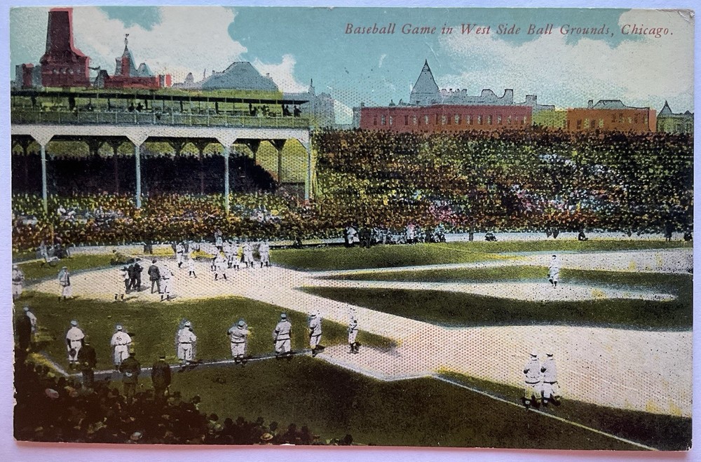 Printed Postcard - Baseball Game In West Side Ball Grounds (Cubs), Chicago, IL