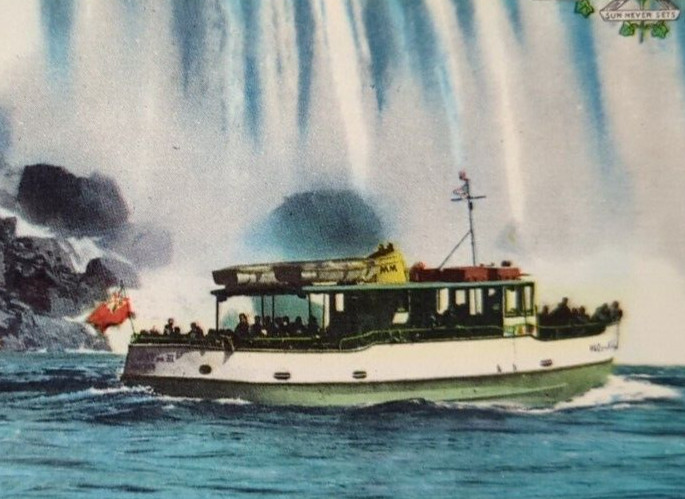 Maid of the Mist American Falls from Niagara Falls Canada Vintage Postcard