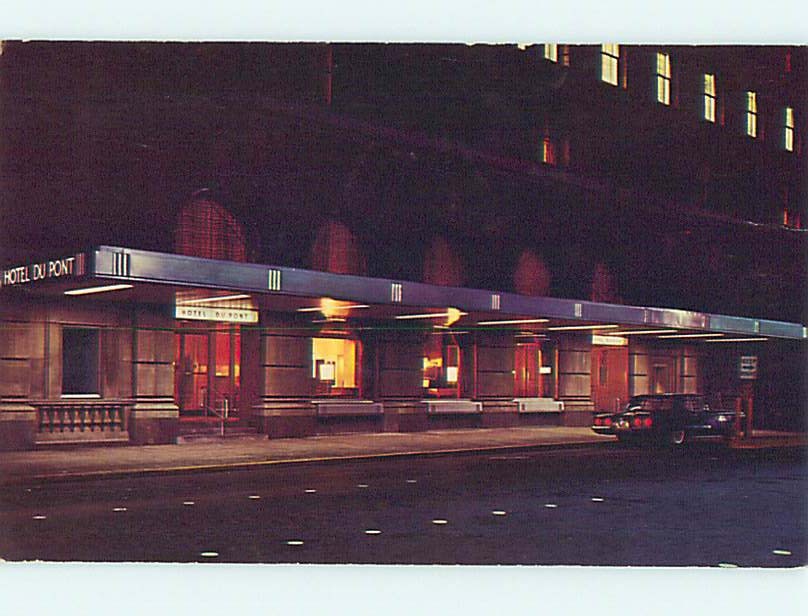 Unused Pre-1980 OLD CARS & DUPONT HOTEL Wilmington Delaware DE Q5053@