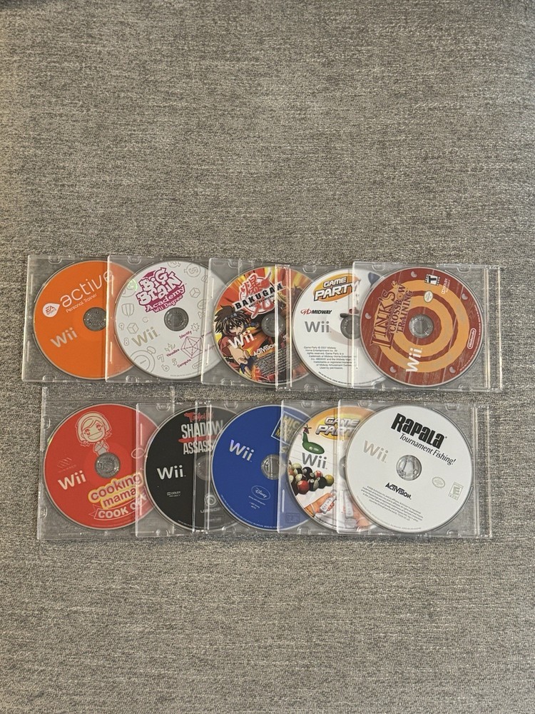Authentic RANDOM Lot of 10 Wii Game Disc Only Random Bundle Lot