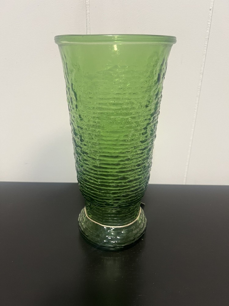 Vintage Anchor Hocking Napco Acocado Green Soreno Flower Vase