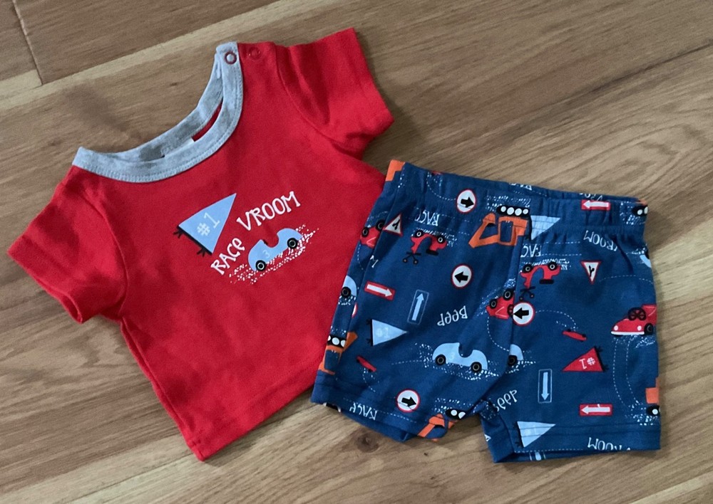 Little Beginnings Baby Boy 2 Pc Short Set 3/6 Months NWOT