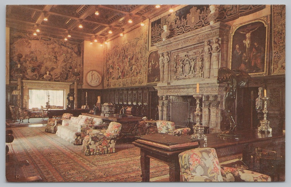 State View~Hearst San Simeon Historical Monument~Assembly Room~CA~Vintage PC