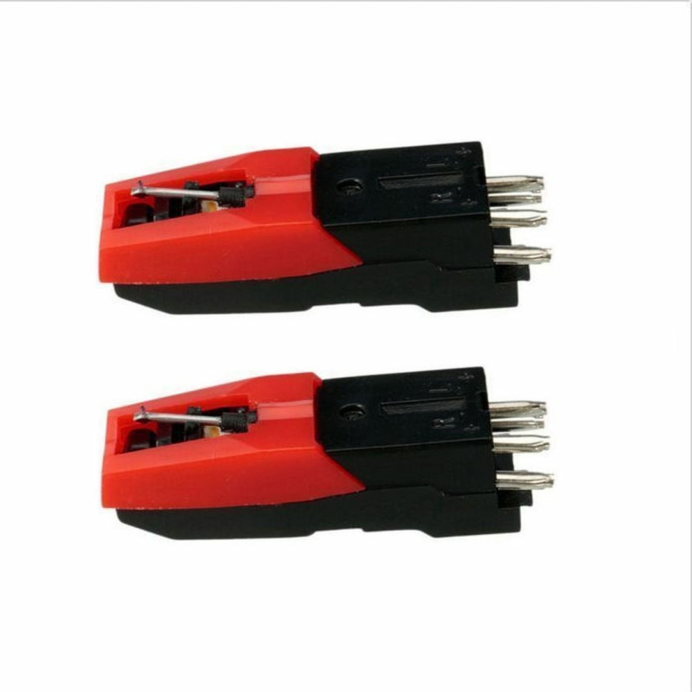 2Pcs Turntable Ceramic Cartridge & Stylus Needle Kit for Record Player