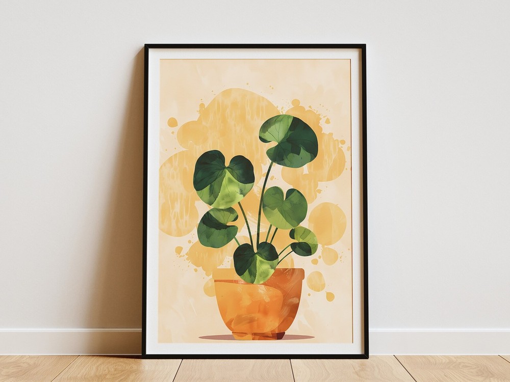 Minimalist Plant Poster Green Plant Illustration Botanical Wall Art Home Decor