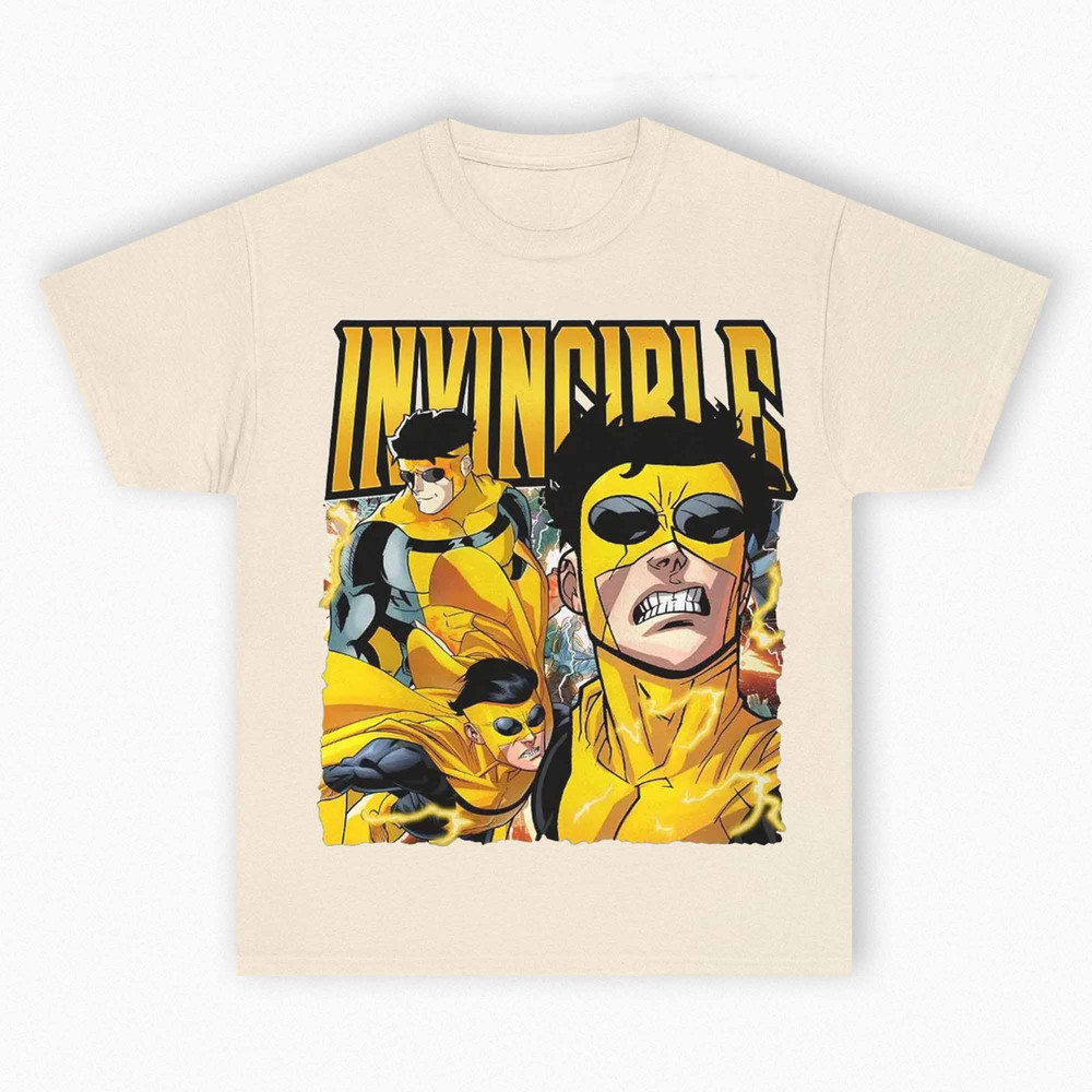 NEW Invincible T Shirt Heavy Cotton Sand All Size MC766