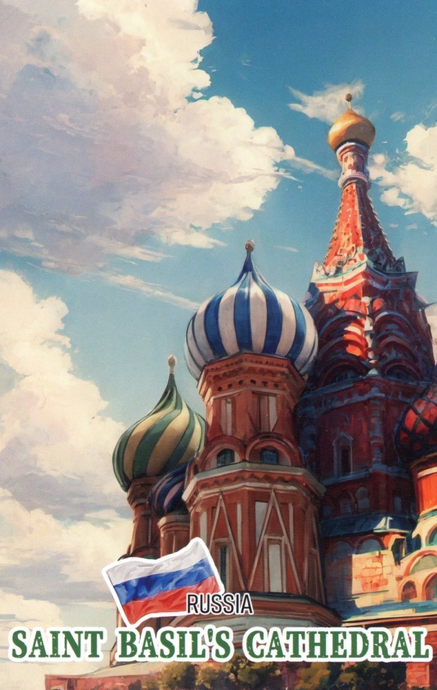 Saint Basil's Cathedral, Red Square, Moscow, Russia --New POSTCARD