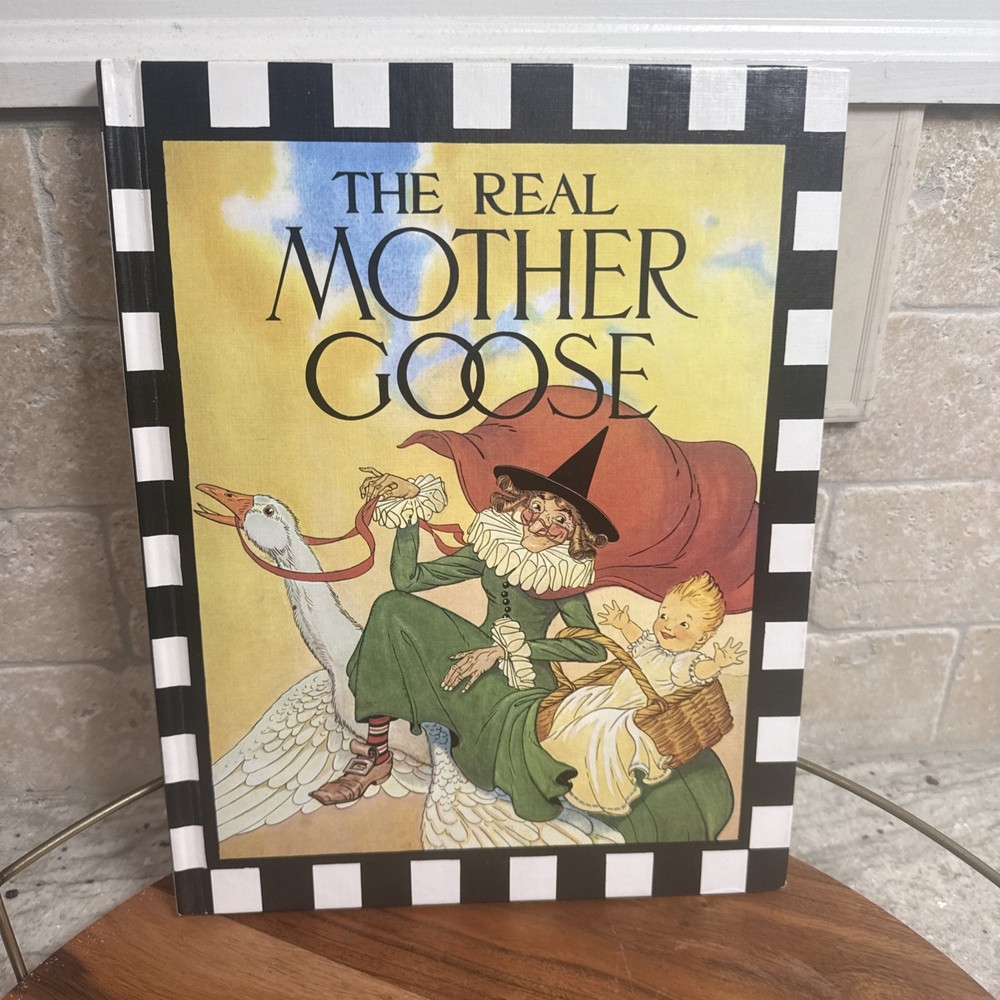 Vtg The Real Mother Goose 1979 Nursery Rhymes Hardcover Book Checkerboard Ezpres