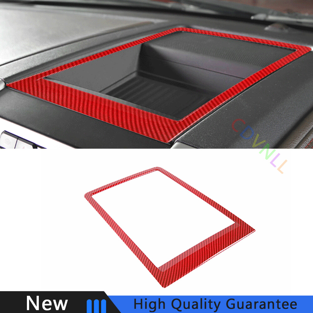 For Ford F150 F-150 15-20 Red Carbon Fiber Central Console Storage Box Frame 1X