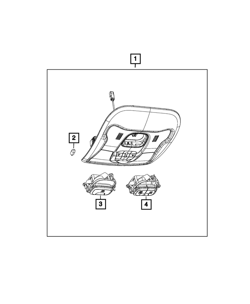 Genuine Mopar Overhead Console 6UM69MS7AA