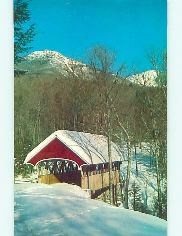 Unused Pre-1980 COVERED BRIDGE Franconia Notch New Hampshire NH 60k cards t8395