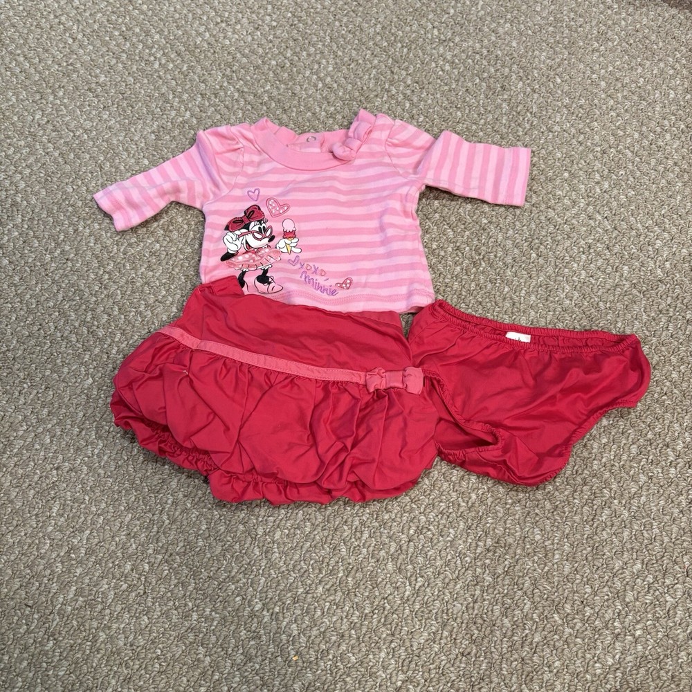 Disney Baby Minnie Mouse Girls Outfit Size 3-6 Months