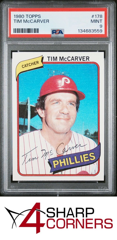 1980 TOPPS #178 TIM McCARVER PHILLIES PSA 94SC: Leading the industry in consignment services!
