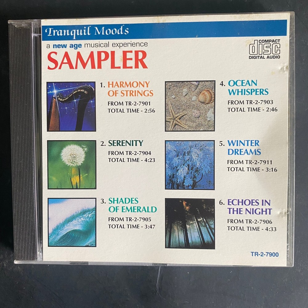 Tranquil Moods Sampler CD New Age Relaxation Madacy TR-2-7900