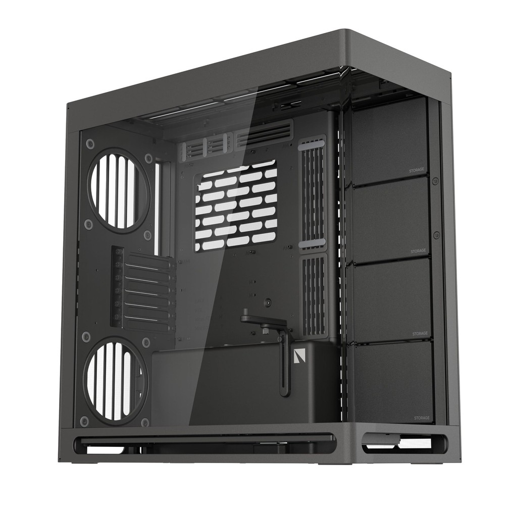 HAVN HS 420 Dual-Chamber Mid Tower PC Case ATX Black | Hybrid Design, 11x 140mm