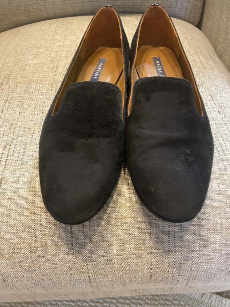 Margaux Black Suede Flats 41 M