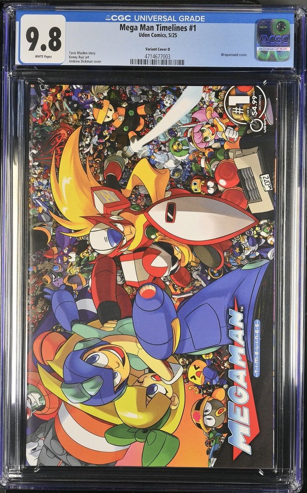 Mega Man Timelines 1 CGC 9.8 Variant Cover D Wraparound cover