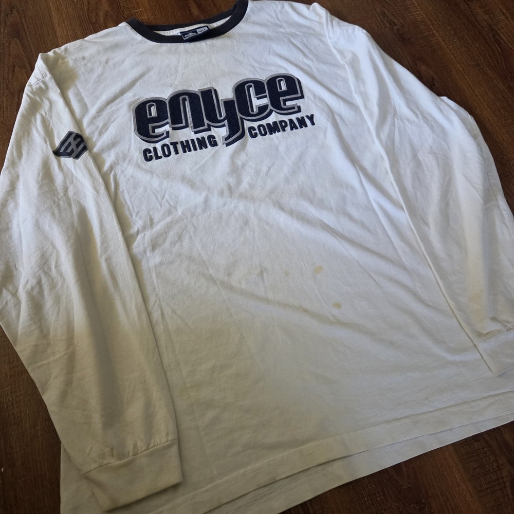 Vintage Y2k Enyce Baggy Streetwear Graphic Logo Long Sleeve T-Shirt Size 2XL