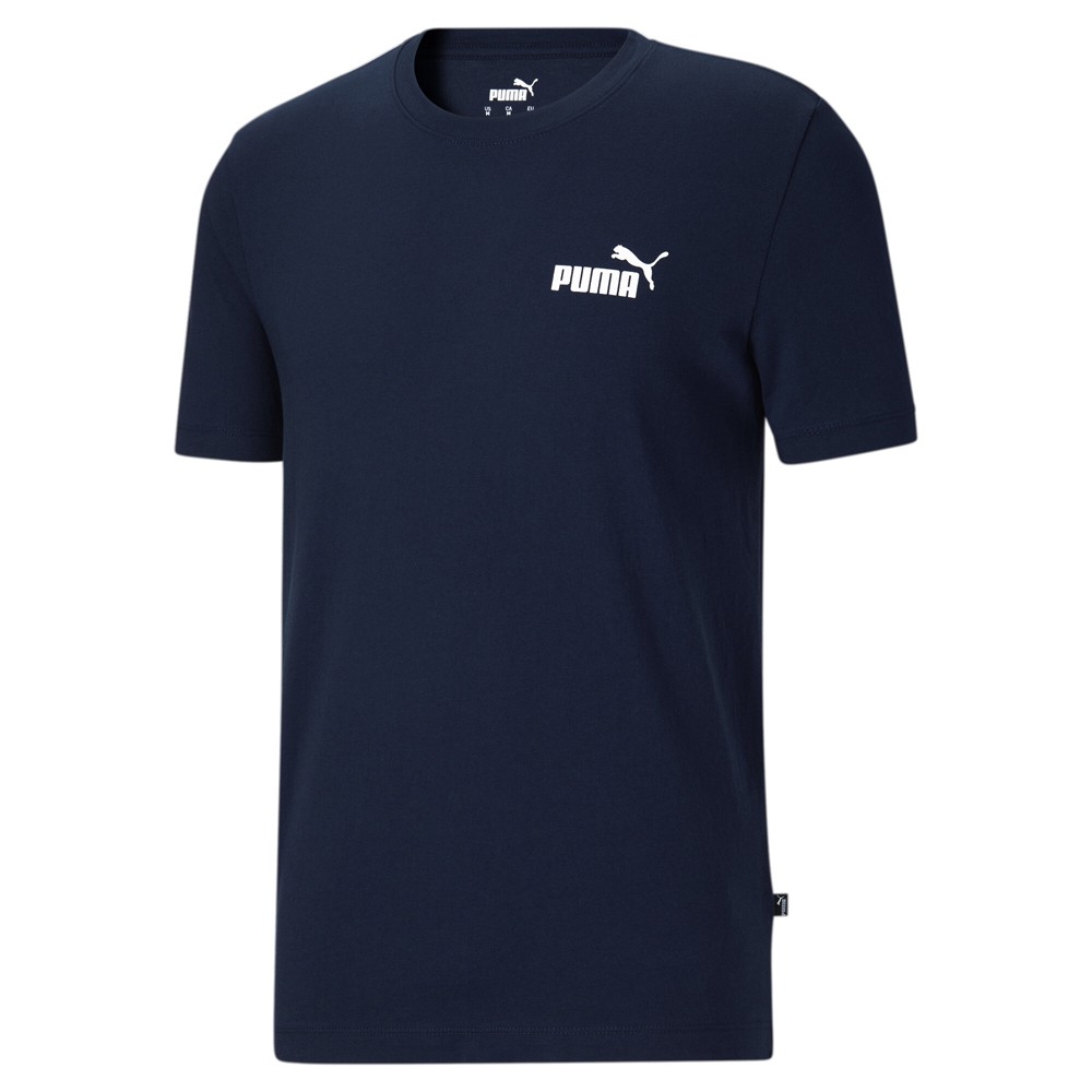 PUMA Essentials No. 1 Logo Crew Neck Short Sleeve T-Shirt Mens Blue Casual Tops
