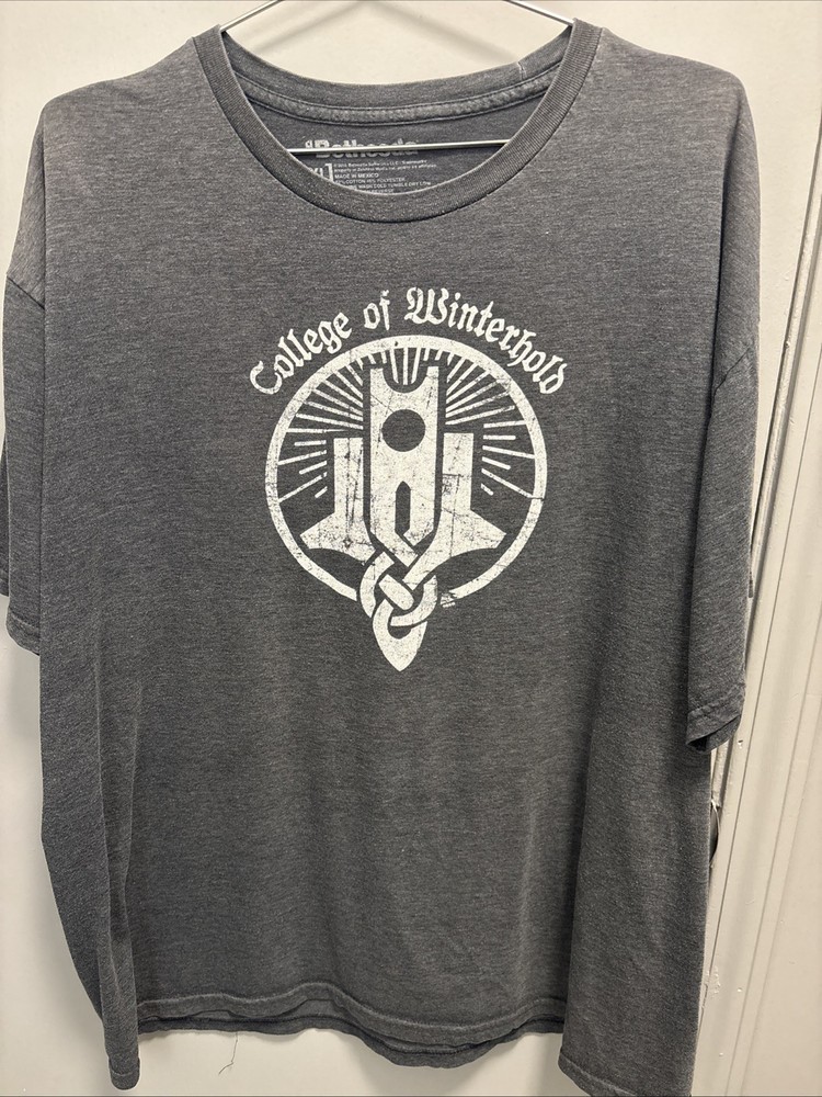 🐉OFFICIAL Bethesda Skyrim “College of Winterhold” T-Shirt XXL – Vintage Merch🐉