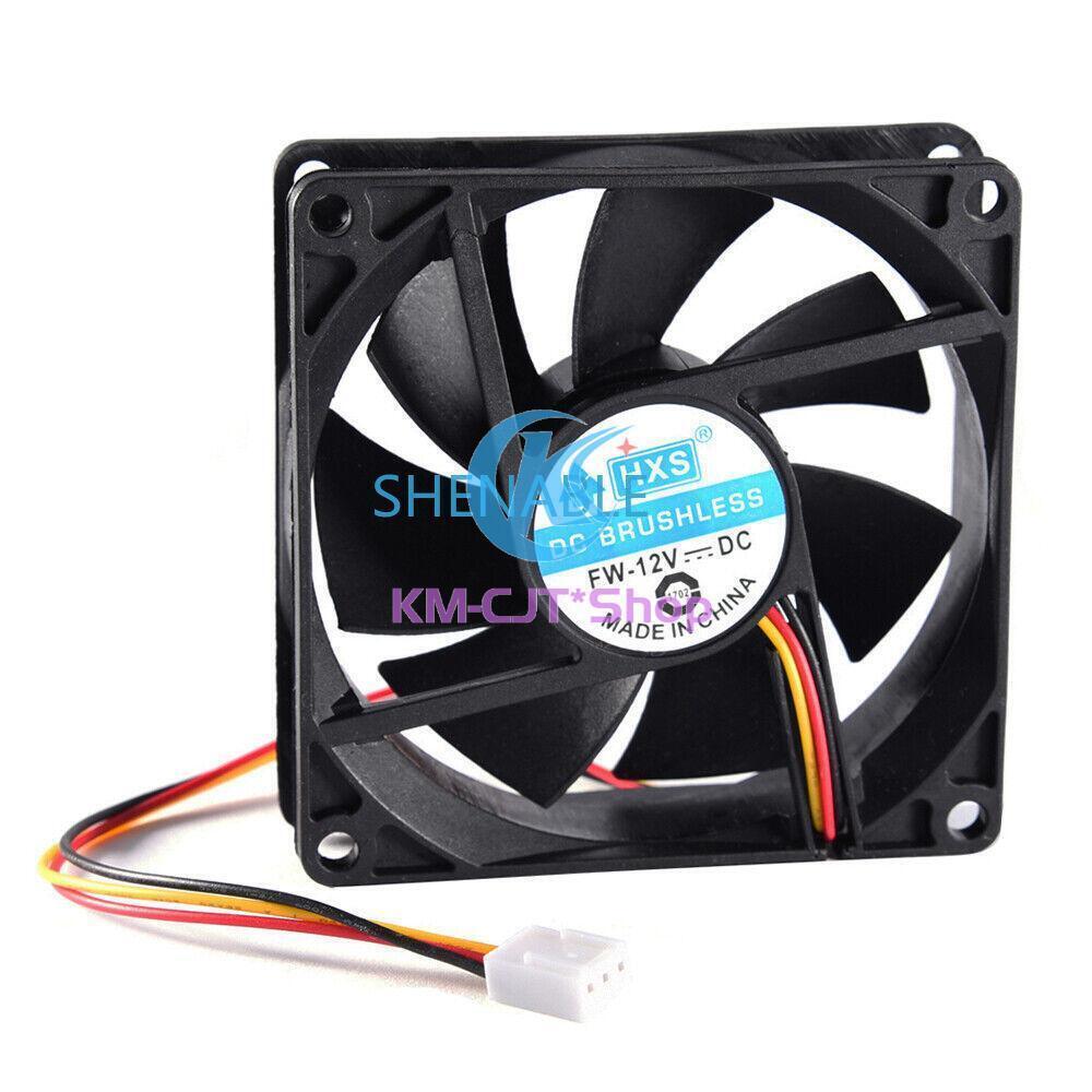 HXS 12V DC 0.1A 3-Pin 60 x 60 x 15 mm Brushless Super Quiet Cooling Fan
