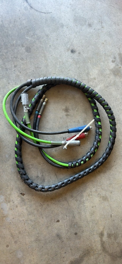15ft 3-in-1 ABS Air Line Hose Wrap with 7-Way Electrical Cable for Semi Truck Trailer-image