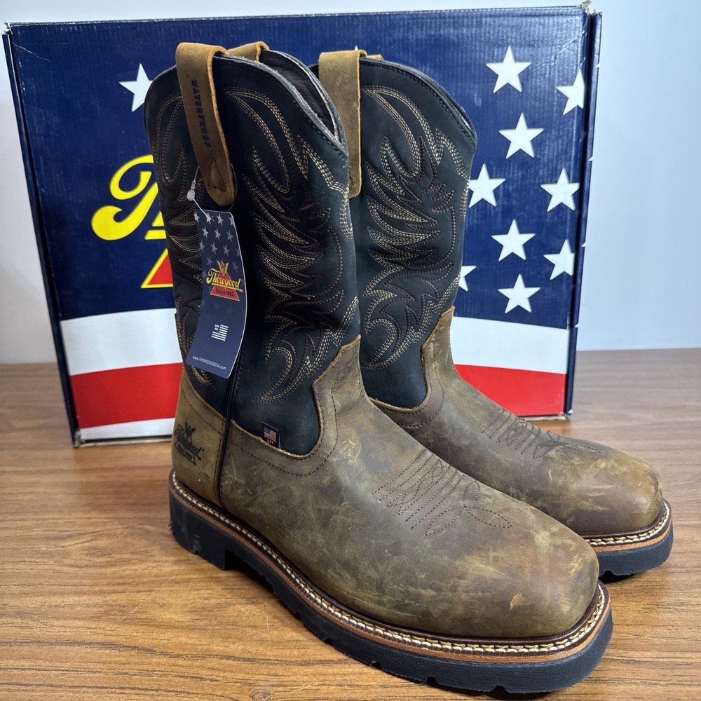 Thorogood Men's 814-4330 Leather Safety Toe Work Boot Size 10.5 D