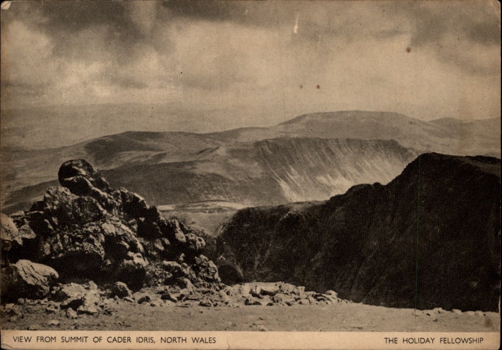 View From Summit of Cader Idris North Wales vintage postcard y199