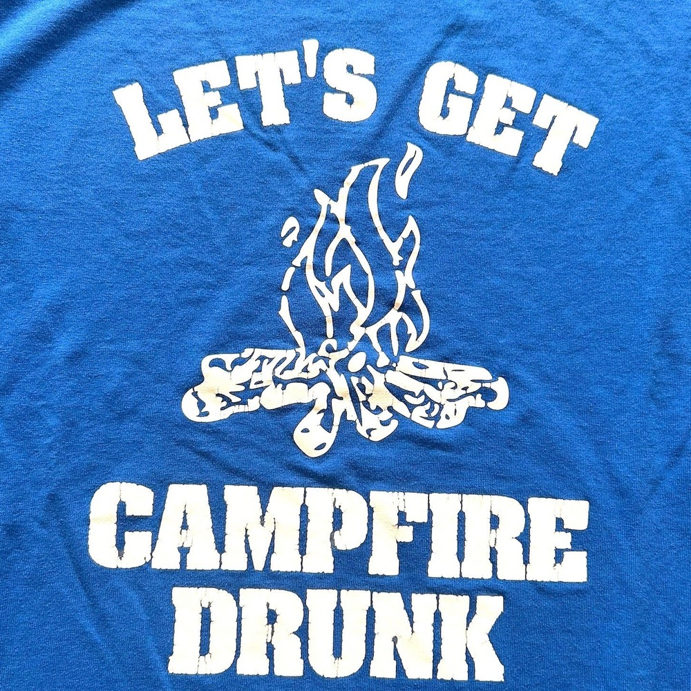 Flame Graphic Tee XL Blue Vintage Wash Y2K Grunge Skater Streetwear