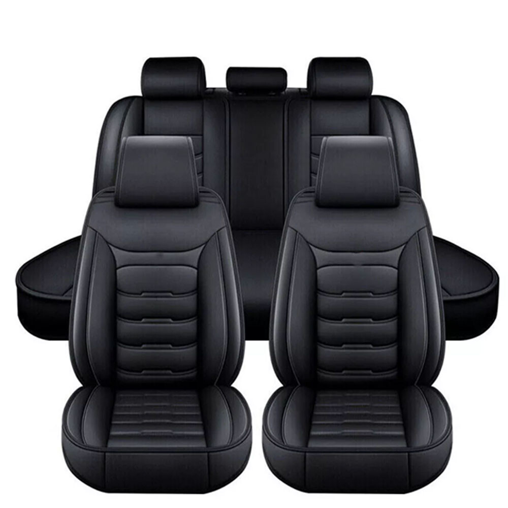 For Toyota Auto Car Seat Cover Full Set Leather 5-Seat Front Rear Protector