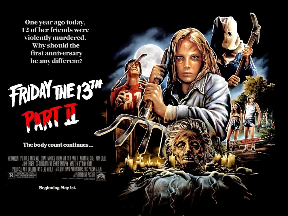 FRIDAY THE 13TH part 2 1981 quad poster print 30x40