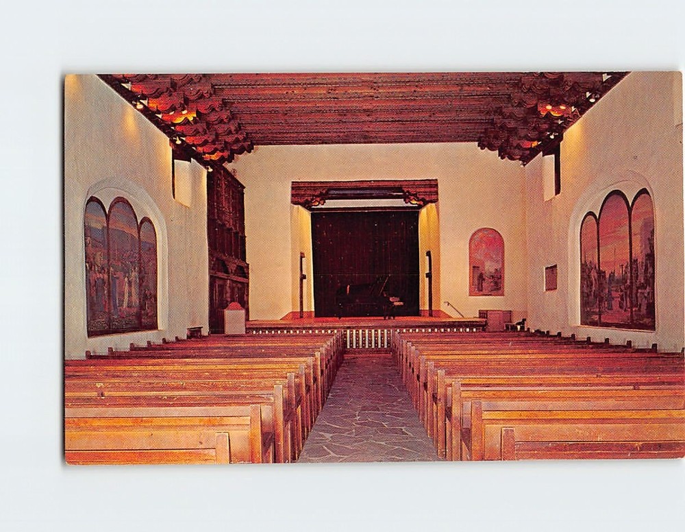Postcard Interior of St. Francis Auditorium Museum of New Mexico USA