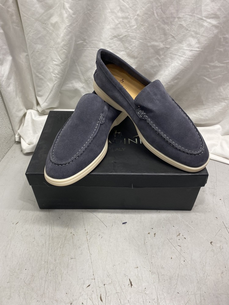 Cadini Loafer Shoes US Mens 9 Dark Gray Suede