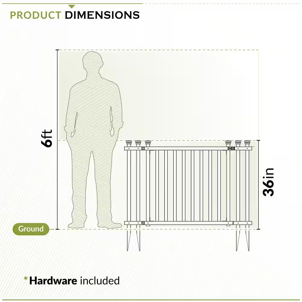 4.3x3 Ft White Vinyl Baskenridge Fence Gate