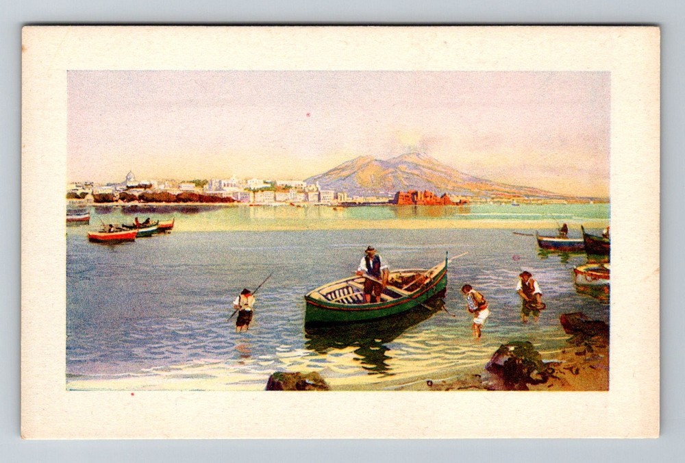 Italy- Naples Panorramic View Of Seaside Margellina Old Postal Vintage Postcard